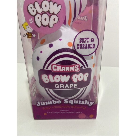 Charms Blow Pop Jumbo Squishy Grape 4x4x6.5 In Soft Durable Ages 3+ Quality Foam - Picture 7 of 7